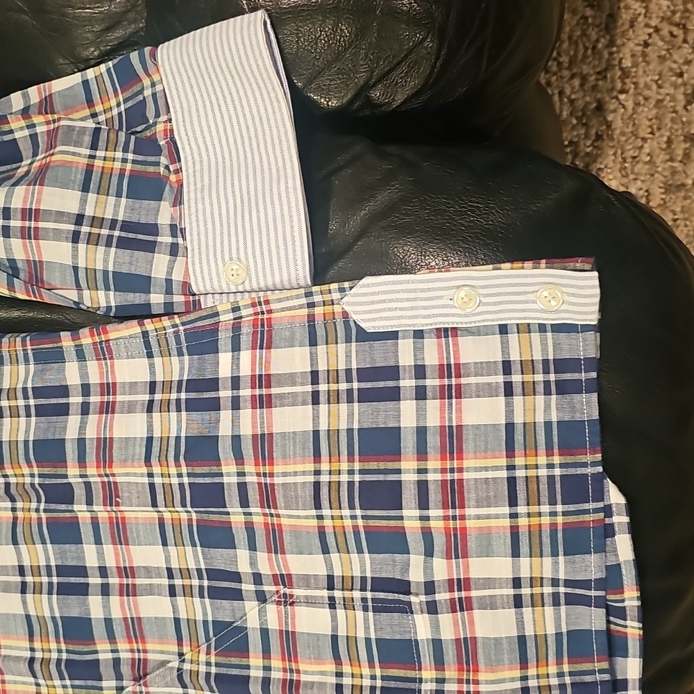 NEW BROOKS BROTHERS  Blue and Red Plaid Shirt Size XL - Picture 10 of 10
